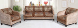 Nendle Velvet Fabric Sofa Cover Set of 5 Seater (Camel, 6 Pieces)