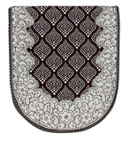 Nendle Luxurious Cotton Polka Dot Design 5 Seater Sofa Cover Set With Arms (Brown, 12 Pieces)