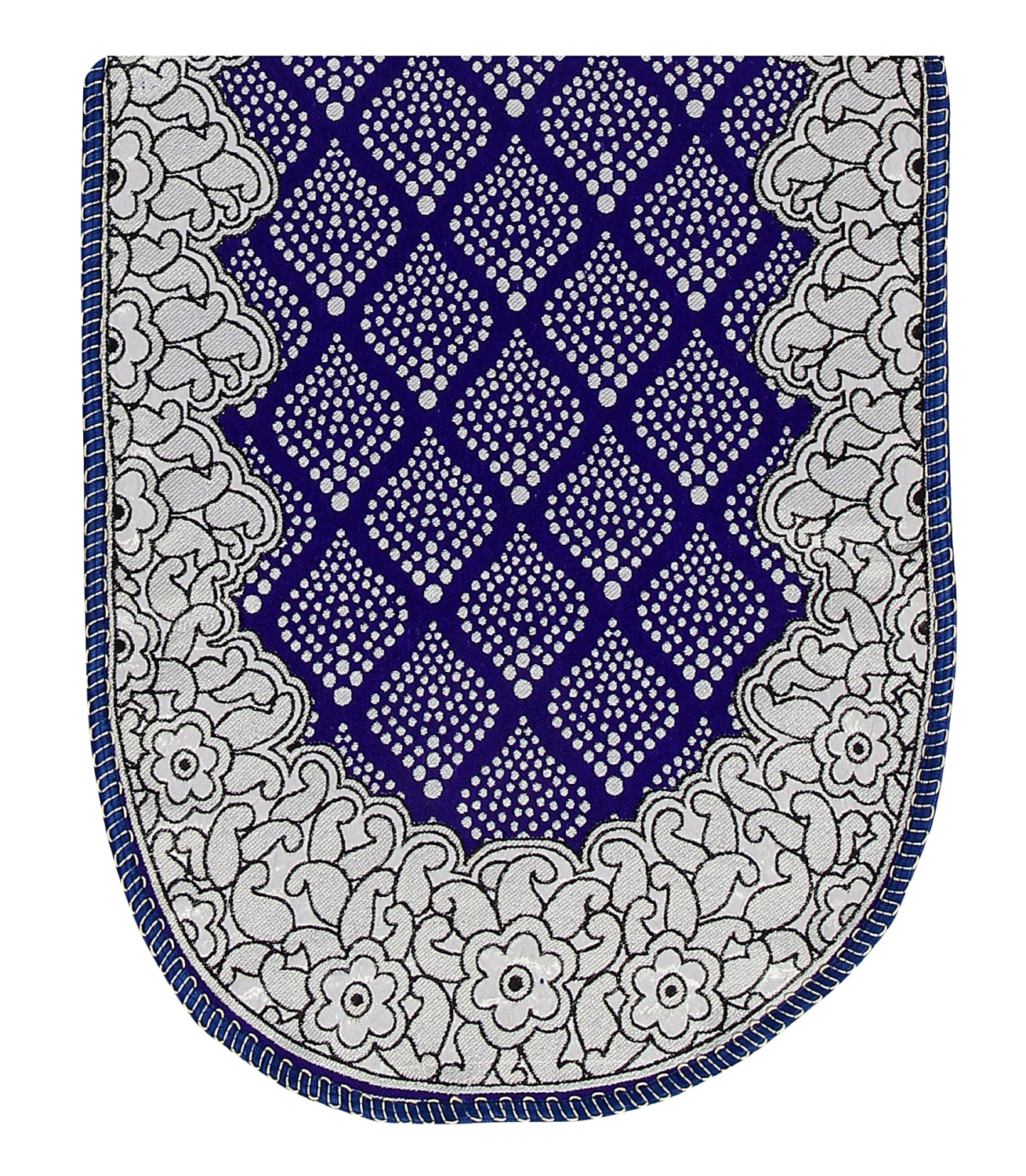 Nendle Luxurious Cotton Polka Dot Design 5 Seater Sofa Cover Set With Arms (Violet, 12 Pieces)