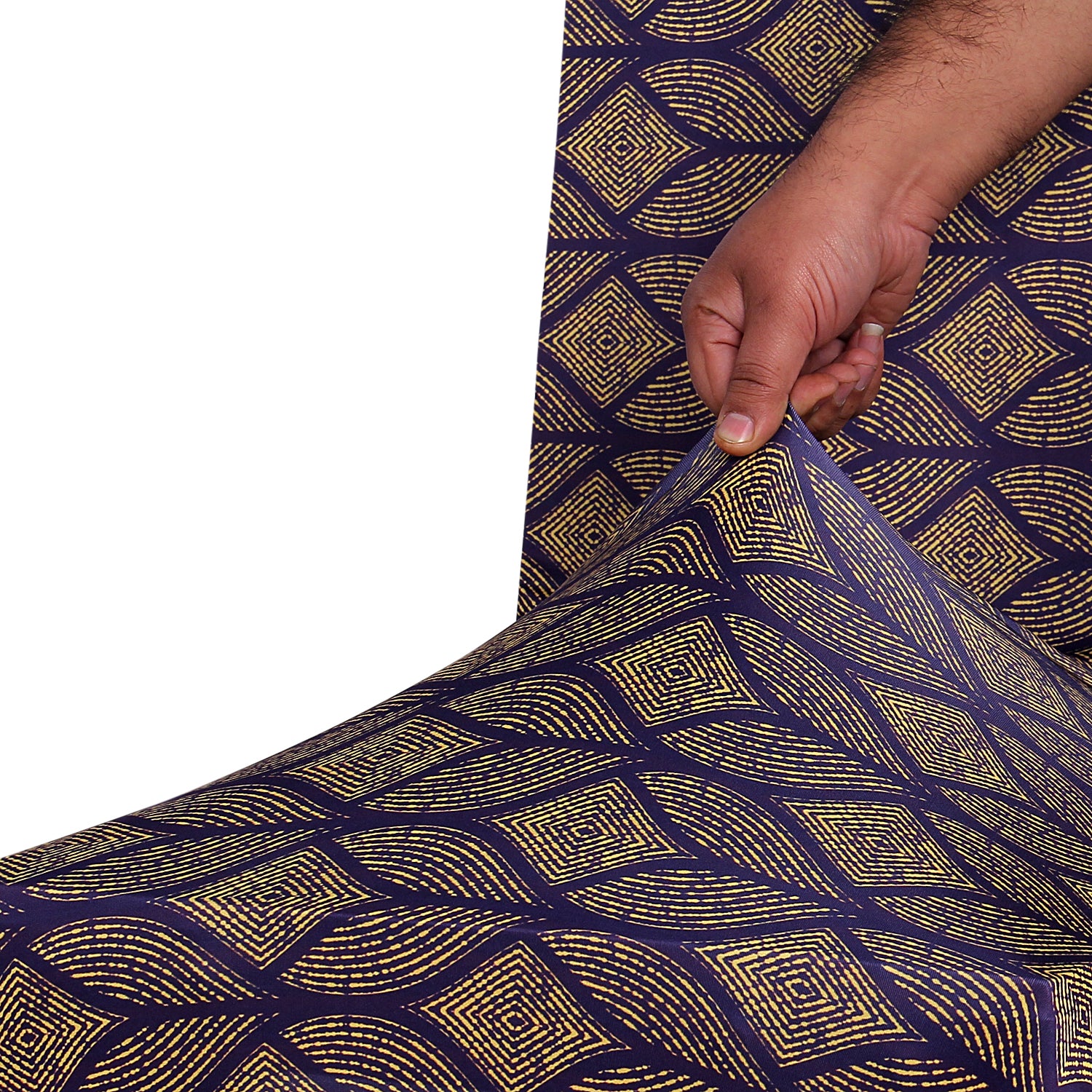 Nendle Stretch Removable Abstract Paisley Print Elastic Microfiber Chair Covers and Protectors (6 Pieces, Violet)