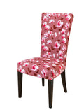 Nendle Microfiber Floral Printed High Stretch Elastic Easy Removable Chair Cover Slipcover Protector (Mauve, 1 Piece)