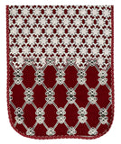 Nendle Latest Cotton Abstarct Design 5 Seater Sofa Cover Set for Living Room (Maroon, 6 Pieces)