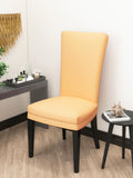 Nendle Polyester Elastic Chair Cover Stretch Removable Washable for Protecting Chair Cover (1 Piece, Beige)