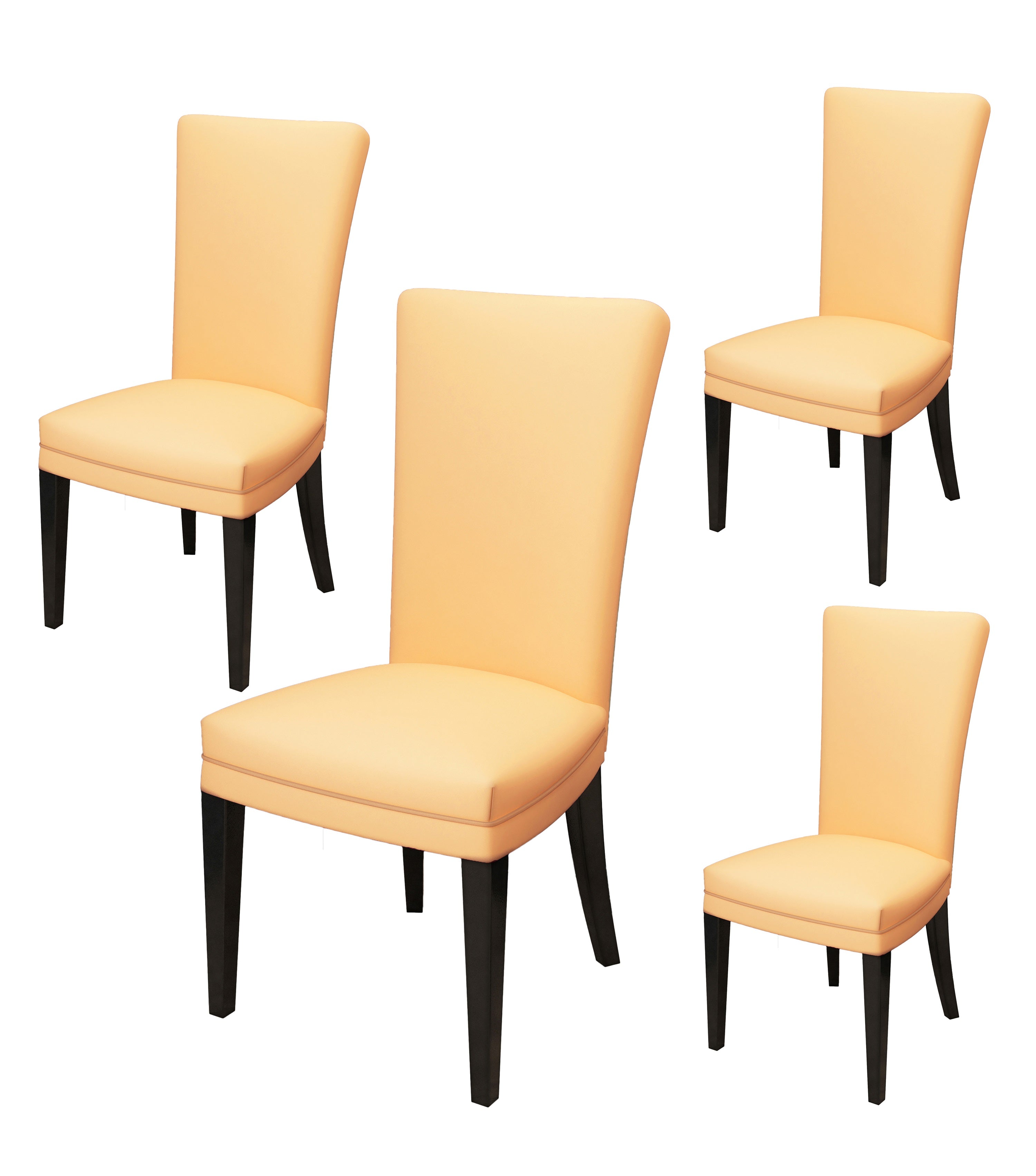 Nendle Stretchable Polyester Elastic Chair Cover Set of 4 for Dinning Chairs (Beige, 4 Pieces)