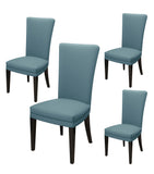 Nendle Stretchable Polyester Elastic Chair Cover Set of 4 for Dinning Chairs (Grey, 4 Pieces)