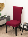 Nendle Polyester Elastic Chair Cover Stretch Removable Washable for Protecting Chair Cover (1 Piece, Maroon)