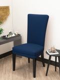Nendle Polyester Elastic Chair Cover Stretch Removable Washable for Protecting Chair Cover (1 Piece, Navy Blue)