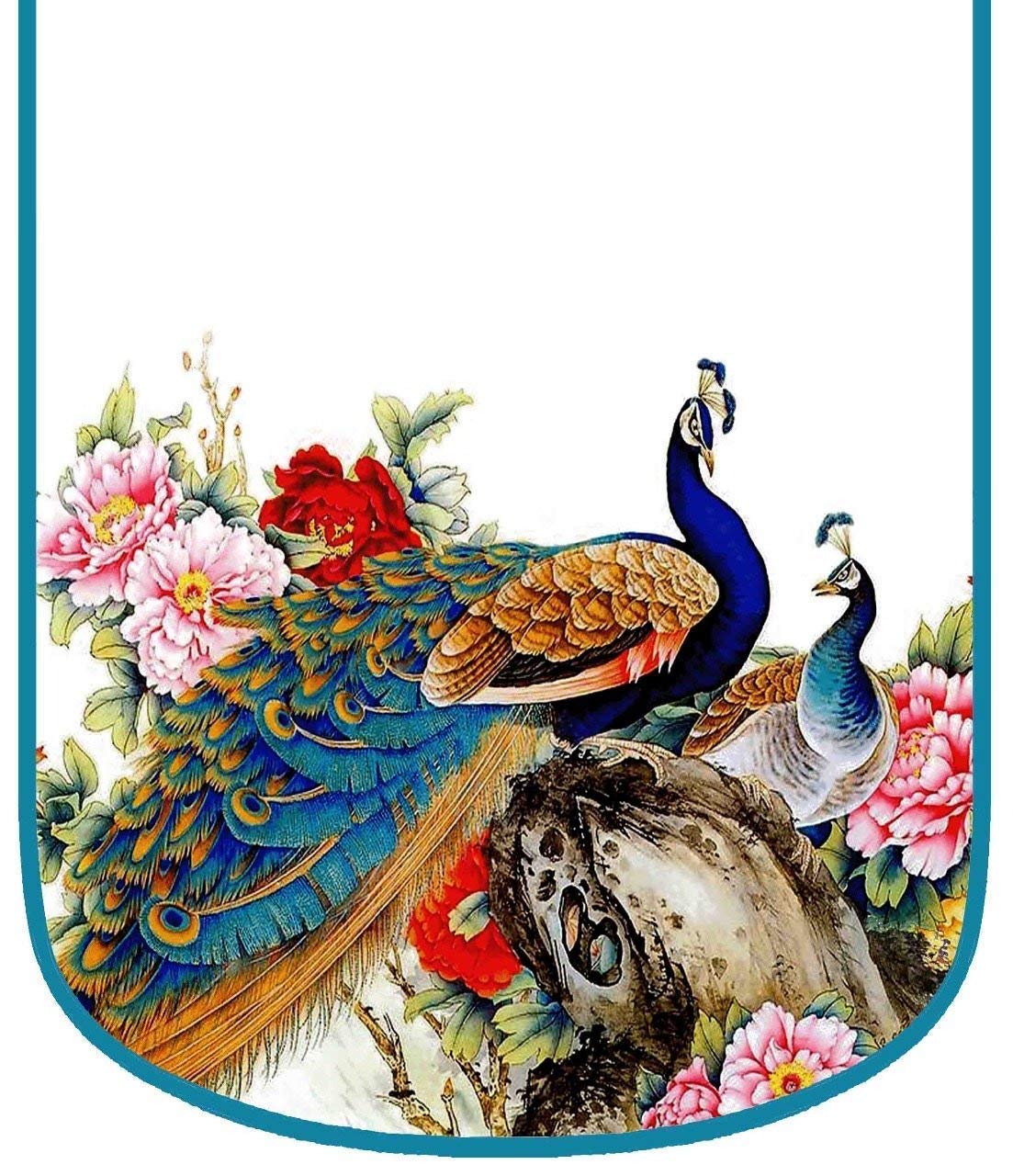 Nendle Velvet Digital Print 5 Seater Sofa Cover Set for Living Room (Multicolour, 6 Pieces)