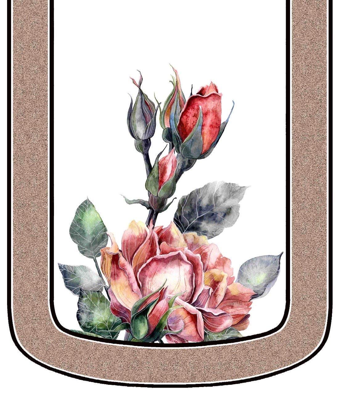 Nendle Velvet Digital Print 5 Seater Sofa Cover Set for Living Room (Multicolour, 6 Pieces)