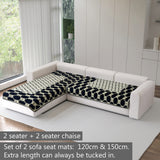 Acrylic Sofa Mat Cover for L Shape Sofa Set Type 2+2