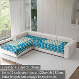 Acrylic Sofa Mat Cover for L Shape Sofa Set Type 2+2