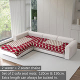 Acrylic Sofa Mat Cover for L Shape Sofa Set Type 2+2
