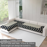 Acrylic Sofa Mat Cover for L Shape Sofa Set Type 3+2 Seater