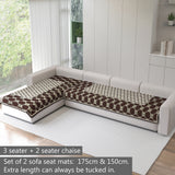 Acrylic Sofa Mat Cover for L Shape Sofa Set Type 3+2 Seater