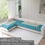 Acrylic Sofa Mat Cover for L Shape Sofa Set Type 3+2 Seater