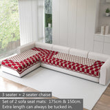 Acrylic Sofa Mat Cover for L Shape Sofa Set Type 3+2 Seater