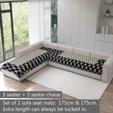 Acrylic Sofa Mat Cover for L Shape Sofa Set Type 3+3 Seater