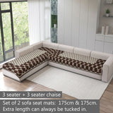 Acrylic Sofa Mat Cover for L Shape Sofa Set Type 3+3 Seater