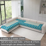 Acrylic Sofa Mat Cover for L Shape Sofa Set Type 3+3 Seater