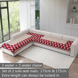 Acrylic Sofa Mat Cover for L Shape Sofa Set Type 3+3 Seater
