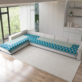 Acrylic Sofa Mat Cover for L Shape Sofa Set Type 4+3 Seater