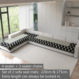 Acrylic Sofa Mat Cover for L Shape Sofa Set Type 4+3 Seater