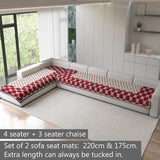 Acrylic Sofa Mat Cover for L Shape Sofa Set Type 4+3 Seater
