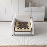 Polka Dot Pattern Acrylic Sofa Cover Mat for Single Seater
