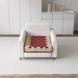 Polka Dot Pattern Acrylic Sofa Cover Mat for Single Seater