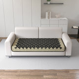 Polka Dot Pattern Acrylic Sofa Mat Cover for 2 Seater Sofa Set