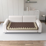 Polka Dot Pattern Acrylic Sofa Mat Cover for 2 Seater Sofa Set