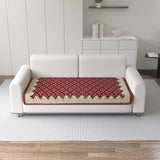 Polka Dot Pattern Acrylic Sofa Mat Cover for 2 Seater Sofa Set