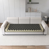 Polka Dot Pattern Acrylic Sofa Mat Cover for 3 Seater Sofa Set
