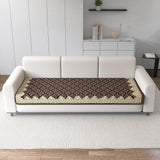 Polka Dot Pattern Acrylic Sofa Mat Cover for 3 Seater Sofa Set
