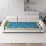 Polka Dot Pattern Acrylic Sofa Mat Cover for 3 Seater Sofa Set