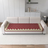 Polka Dot Pattern Acrylic Sofa Mat Cover for 3 Seater Sofa Set