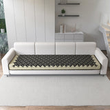 Polka Dot Pattern Acrylic Sofa Mat Cover for 4 Seater Sofa Set