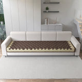 Polka Dot Pattern Acrylic Sofa Mat Cover for 4 Seater Sofa Set