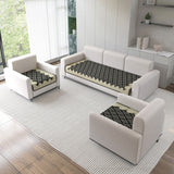 Polka Dot Pattern Acrylic Sofa Mat Cover for 5 Seater Sofa Set (3+1+1)