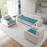 Polka Dot Pattern Acrylic Sofa Mat Cover for 5 Seater Sofa Set (3+1+1)
