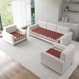 Polka Dot Pattern Acrylic Sofa Mat Cover for 5 Seater Sofa Set (3+1+1)