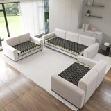Polka Dot Pattern Acrylic Sofa Mat Cover for 7 Seater Sofa Set (3+2+2)