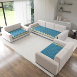 Polka Dot Pattern Acrylic Sofa Mat Cover for 7 Seater Sofa Set (3+2+2)