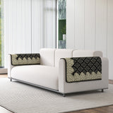 Polka Dot Pattern Acrylic Sofa Arm Rest Protector Cover - Pack of 2 Pieces