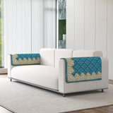 Polka Dot Pattern Acrylic Sofa Arm Rest Protector Cover - Pack of 2 Pieces