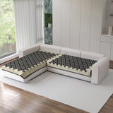 Polka Dot Pattern Acrylic Sofa Mat Cover for L Shape Sofa Set Type 2+2