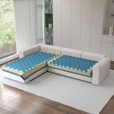 Polka Dot Pattern Acrylic Sofa Mat Cover for L Shape Sofa Set Type 2+2