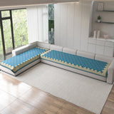 Polka Dot Pattern Acrylic Sofa Mat Cover for L Shape Sofa Set Type 4+3 Seater