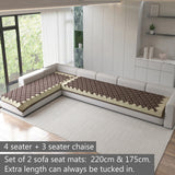 Polka Dot Pattern Acrylic Sofa Mat Cover for L Shape Sofa Set Type 4+3 Seater