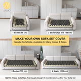 Polka Dot Pattern Acrylic Sofa Mat Cover for 3 Seater Sofa Set